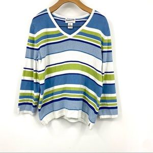 Pendleton striped cotton sweater M